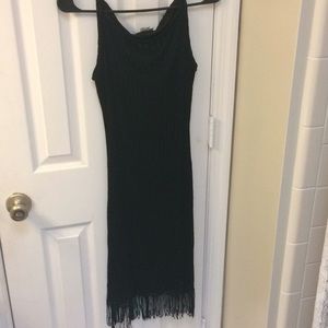 Black 20’s inspired midi fringe dress